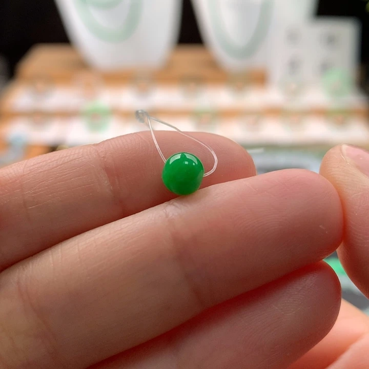 未镶嵌手串翡翠天然缅甸A货翡翠 卡5.7mm
