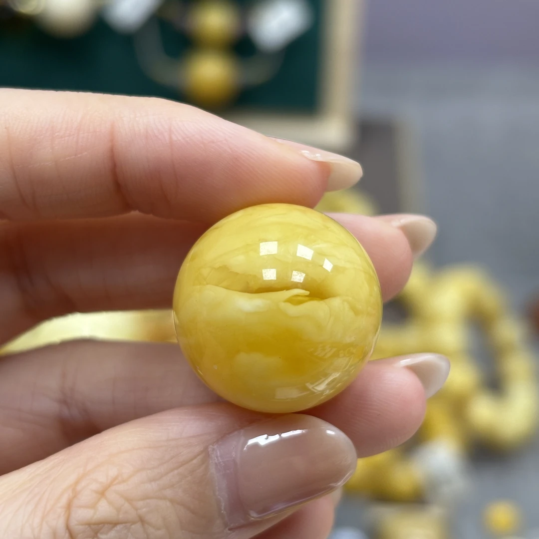 22.0mm瑕疵· 小妖珠宝天然原矿琥珀蜜蜡