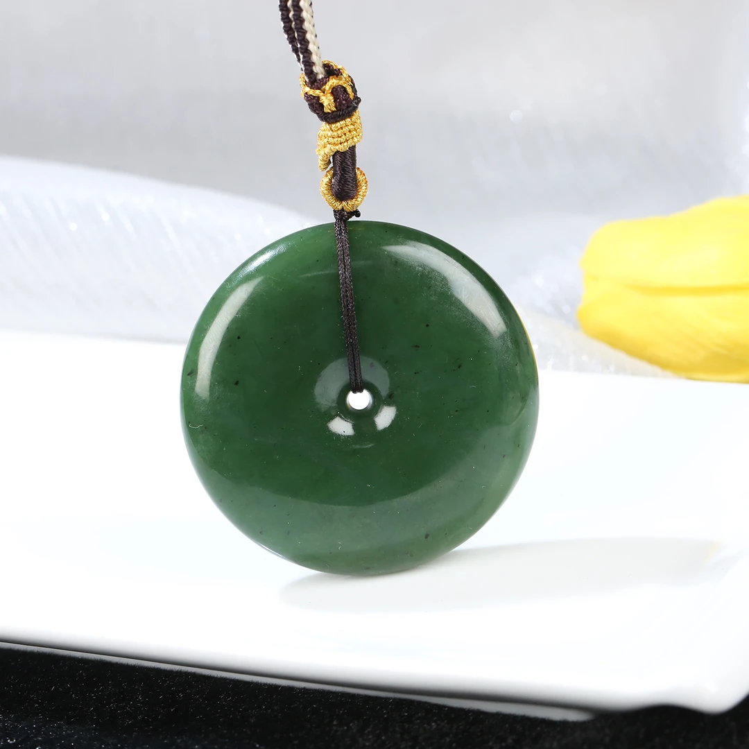 【麦子家族】天然和田玉碧玉平安扣挂件吊坠时尚多样性发1 D0986