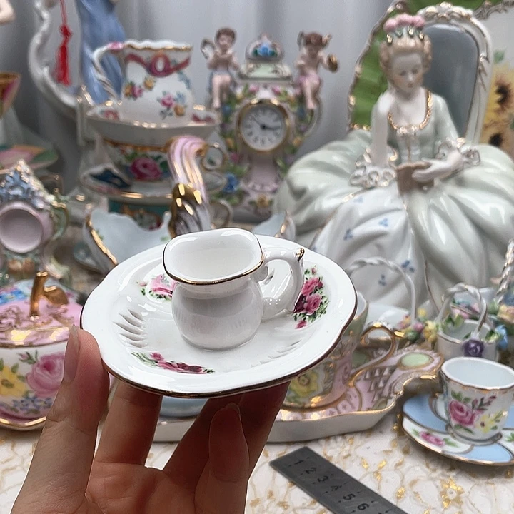 杯碟陶瓷摆件陶瓷微瑕