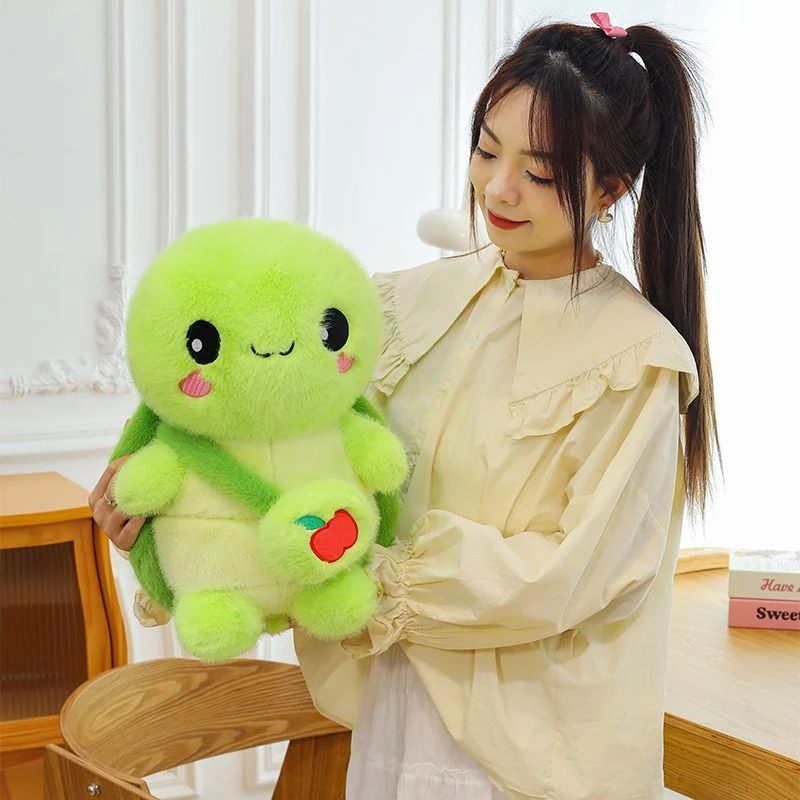 新款青乌龟可爱超萌女生毛绒玩具生日礼物背包小乌龟卡通公仔