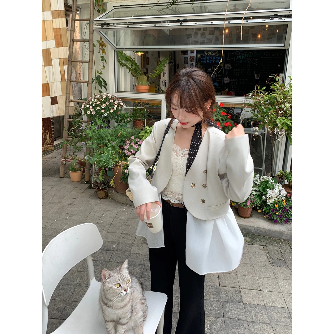 切糕自制【浪漫延续】小个子女设计感小香风气质时尚小众新款外套