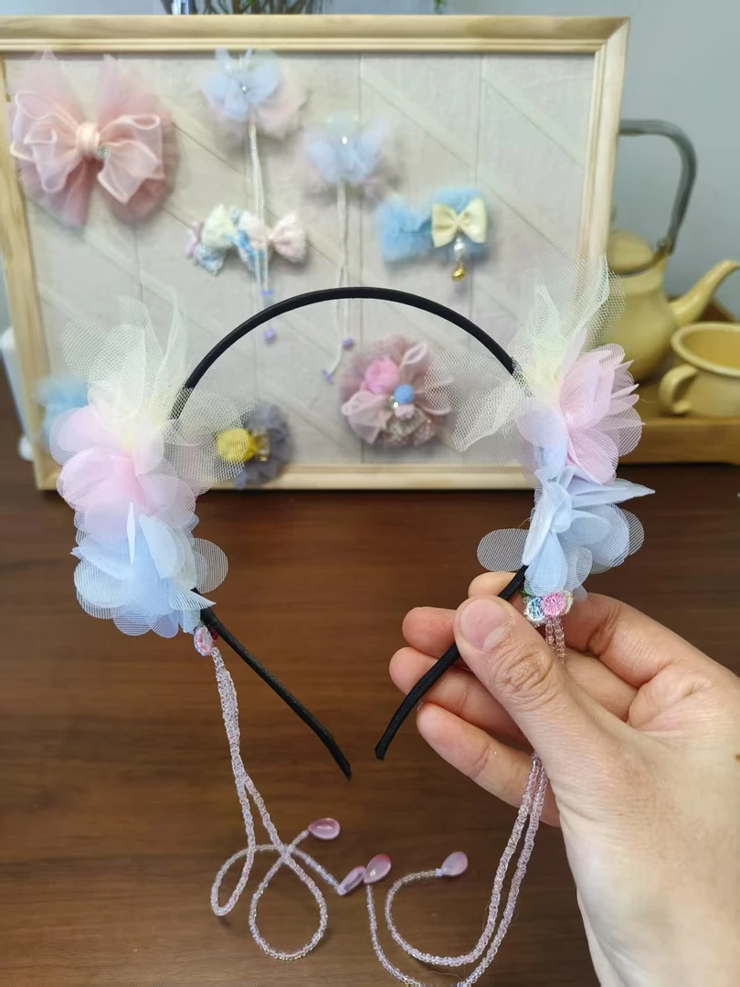 女童，公主头箍中国风发箍饰品
