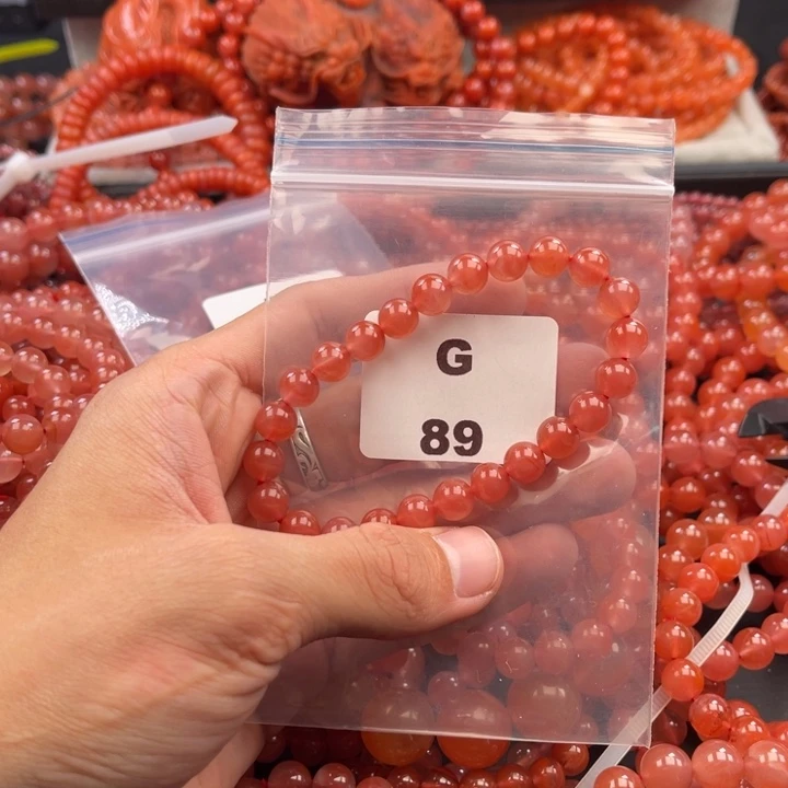 南红玛瑙未镶嵌多样性发货默认微瑕称重8mm