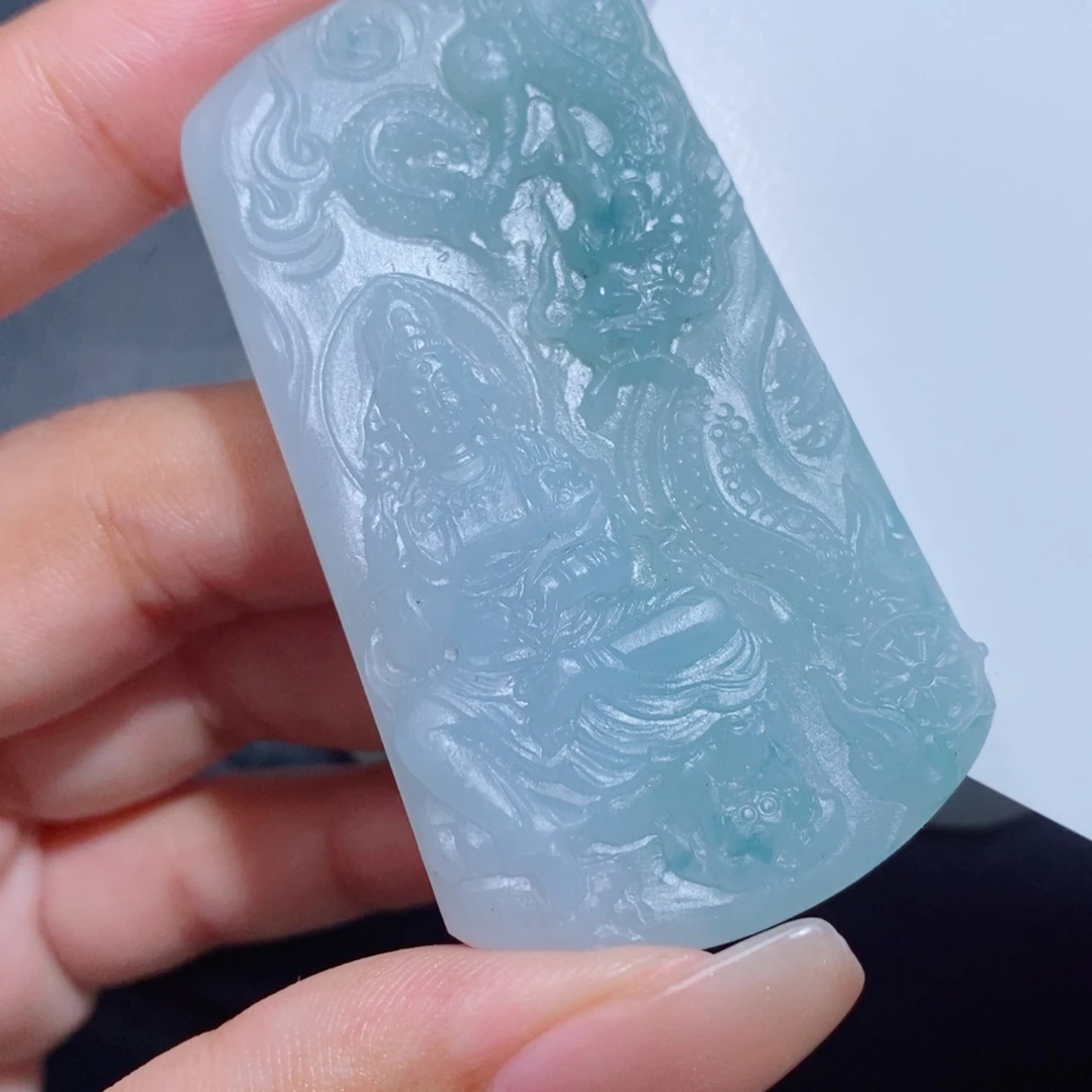 定制翡翠未镶嵌毛货翡翠挂件