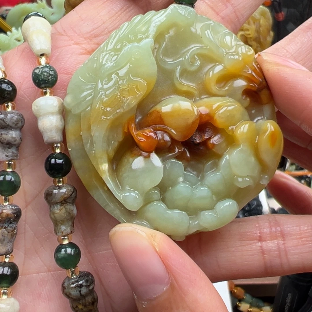 岫玉未镶嵌挂件挂件
