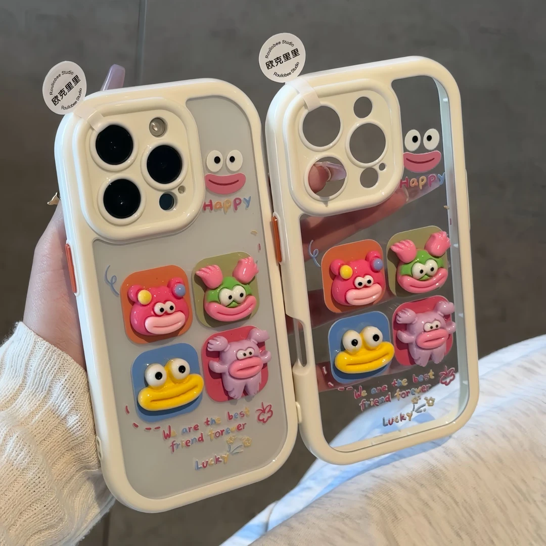 夕与空立体香肠嘴表情适用苹果16promax手机壳华为vivo小米15oppo