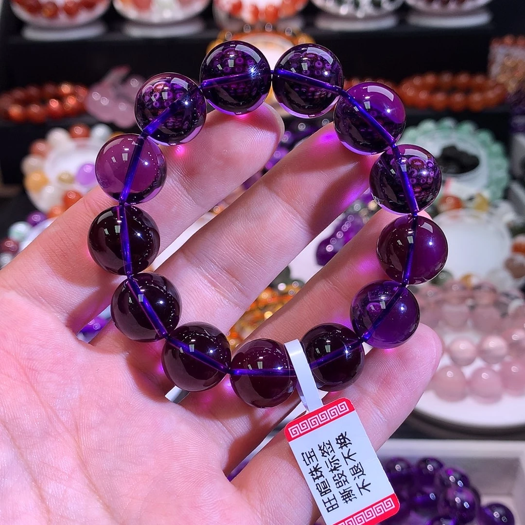 手链水晶未镶嵌乌拉圭帝王紫色14+