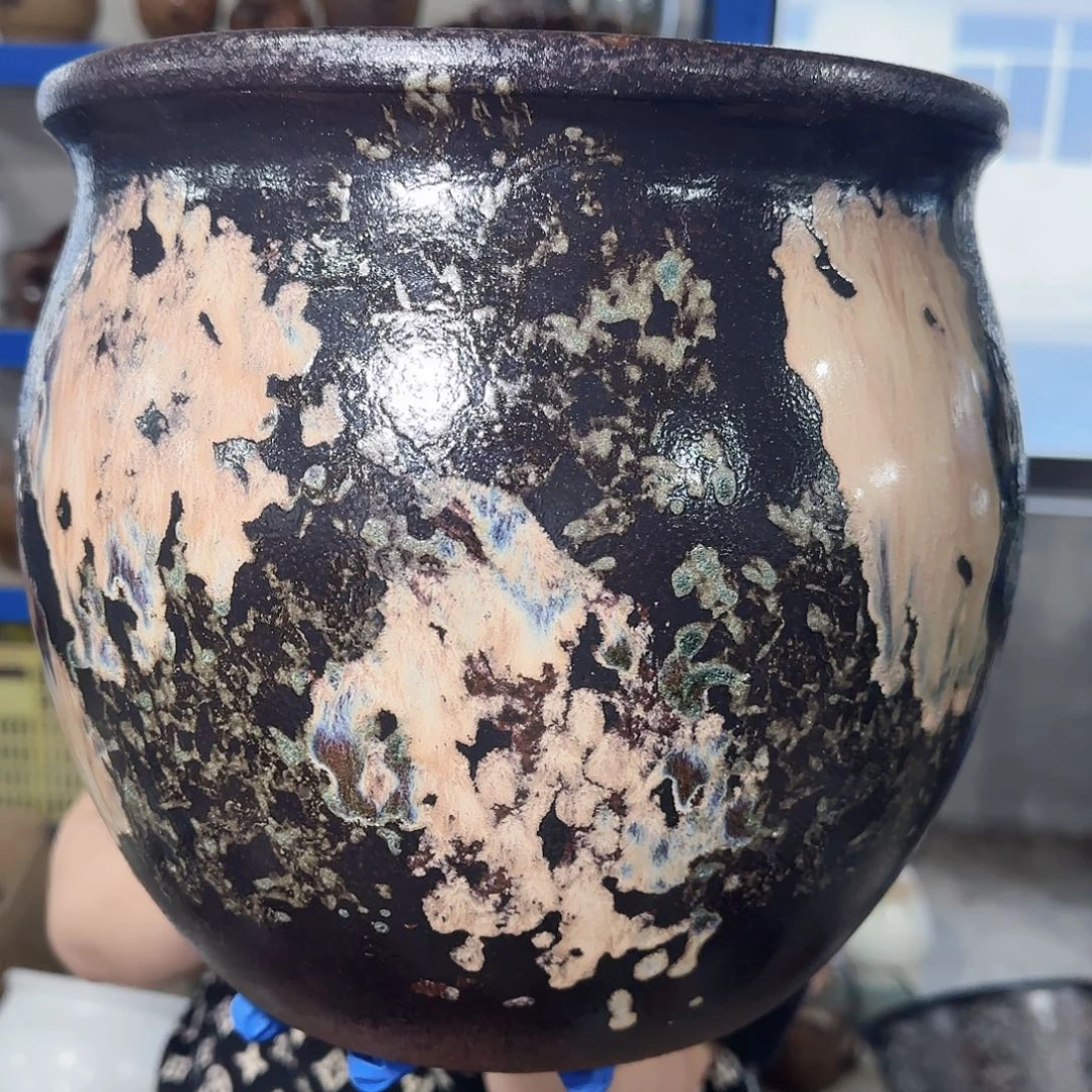 紫砂花盆高25口25