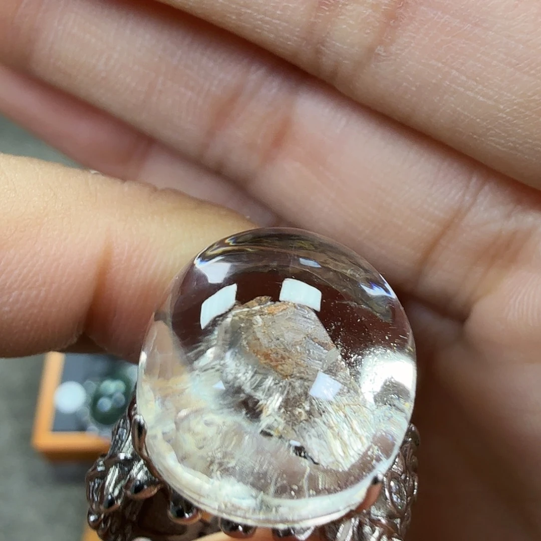 戒指水晶银S925镶嵌