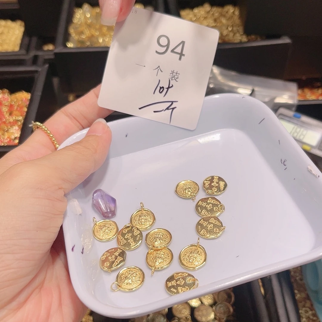 水晶珠宝半成品银S925镀金镶嵌94