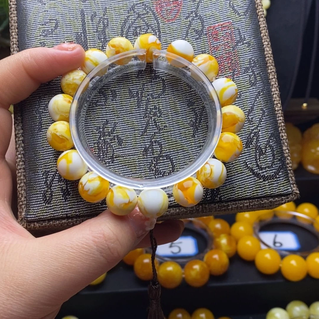 我***我非金属全品瓷白金花卡12手串