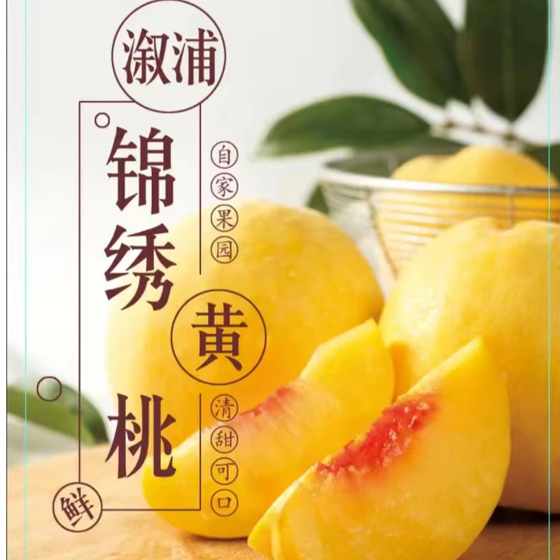 顺丰包邮 溆浦雷钵山早熟现摘现发锦绣露天黄桃