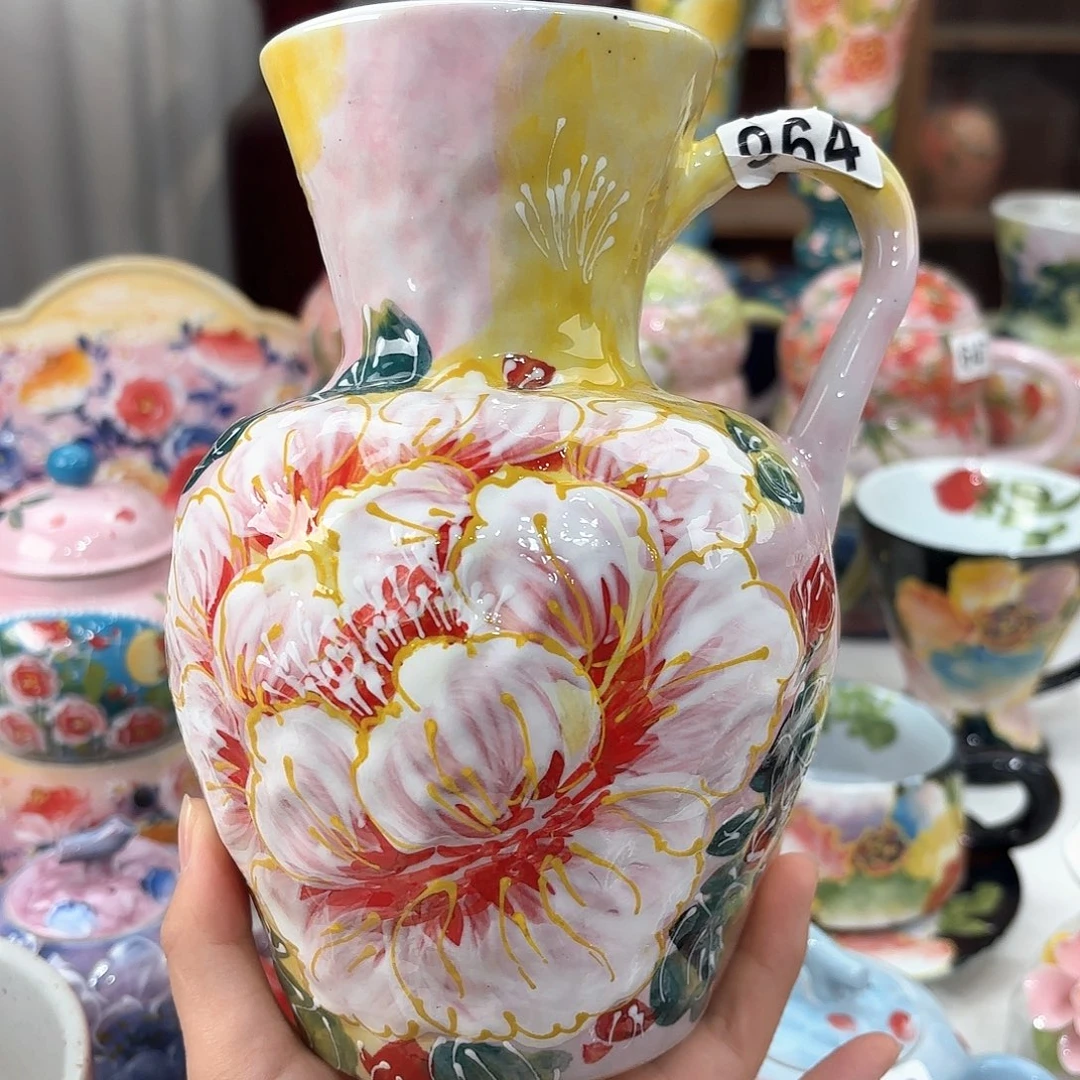 鑫***阳景德镇手绘高温釉下彩陶瓷茶具