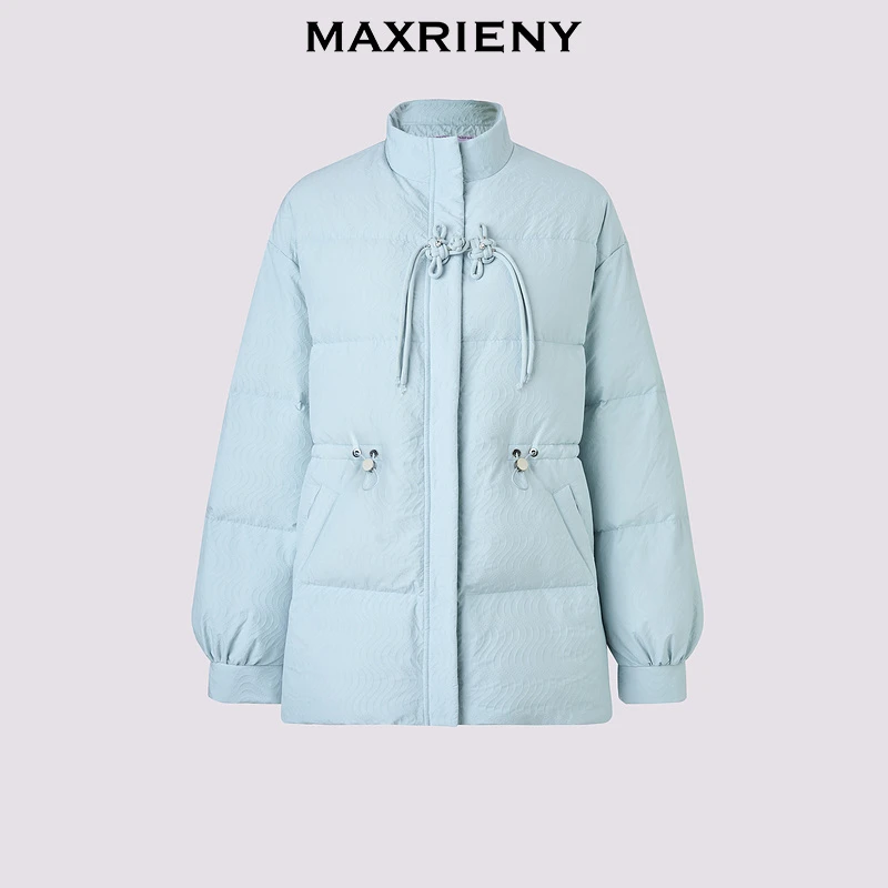 MAXRIENY玛克茜妮贵雅新中式盘扣收腰保暖立领外套MS85DC505B30