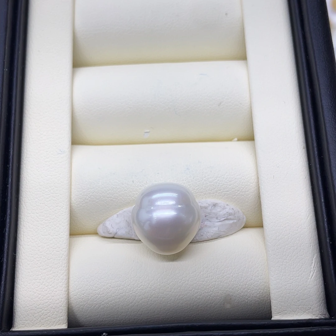 未镶嵌海水珍珠裸珠澳白巴洛克裸珠14.0mm