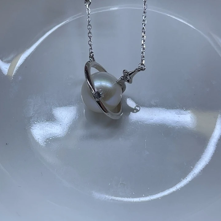 淡水珍珠颈饰银S925镶嵌