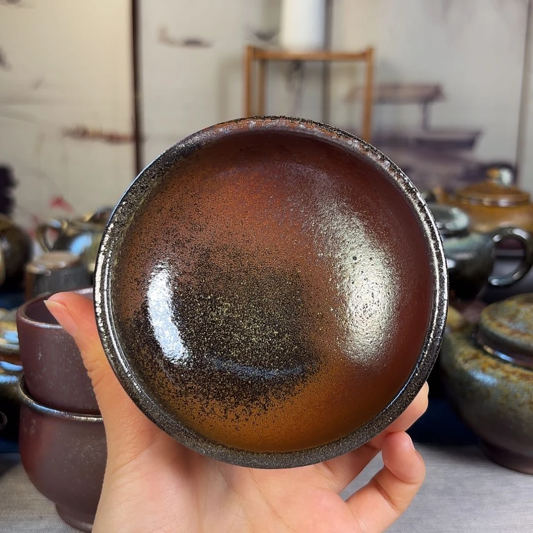 壶t****e柴烧紫砂普洱杯