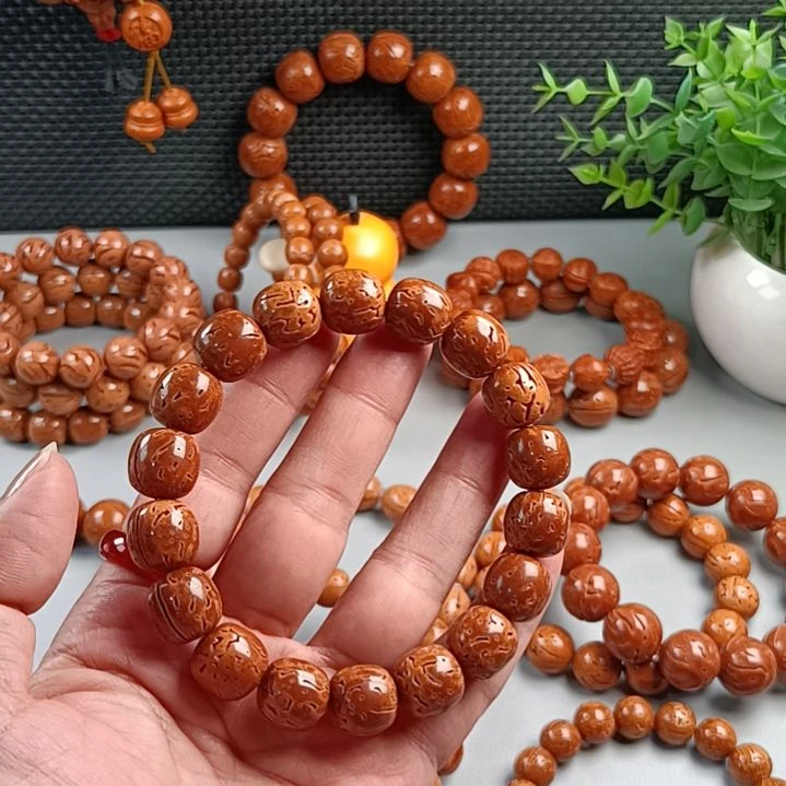 桃核手串铁籽红魔老型13