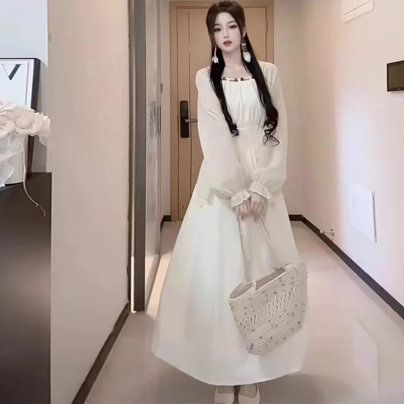 9460早春2025新款时尚甜美修身显瘦气质连衣裙防晒开衫显瘦套装女