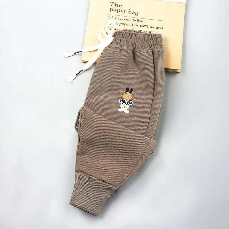 儿童裤子春秋装2025款加绒男女童中小童运动休闲裤宝宝裤子外穿潮