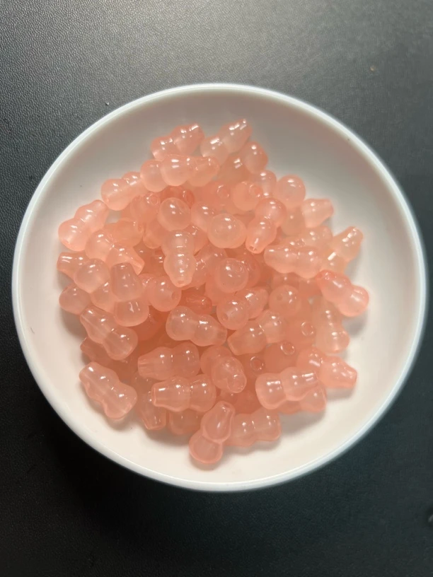 散珠新疆藕粉葫芦A53 卡14×8MM 20颗（赠弹力绳）