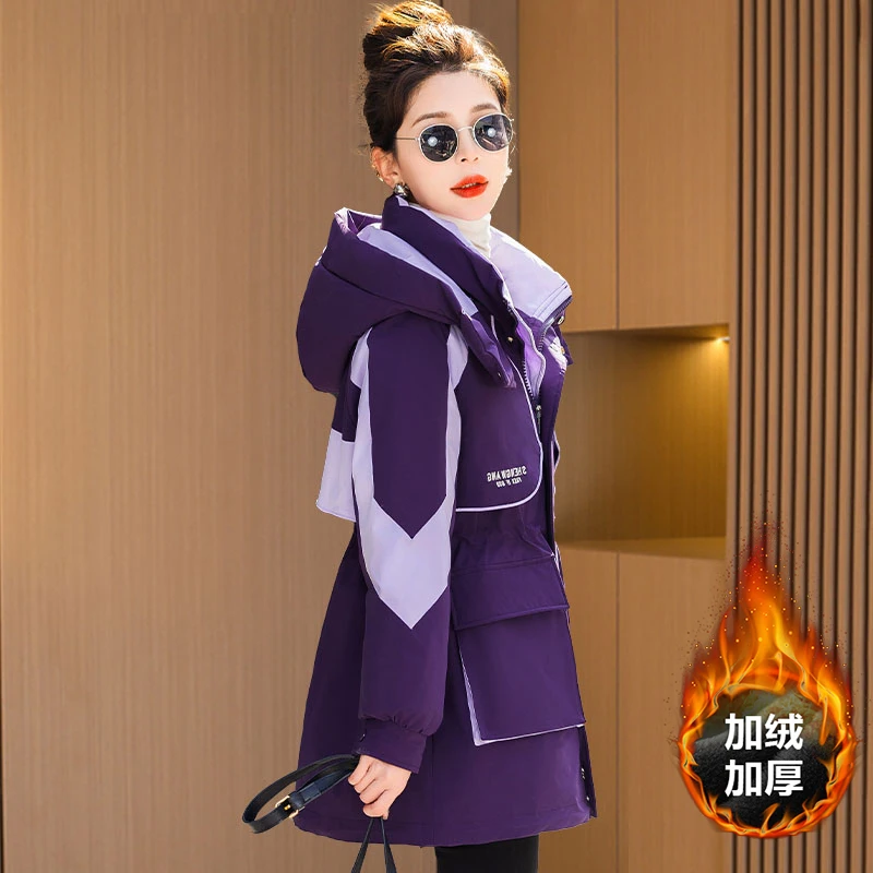 【可蓓儿】九江小个子高端时尚派克服女2025新款冬季加厚保暖妈妈装