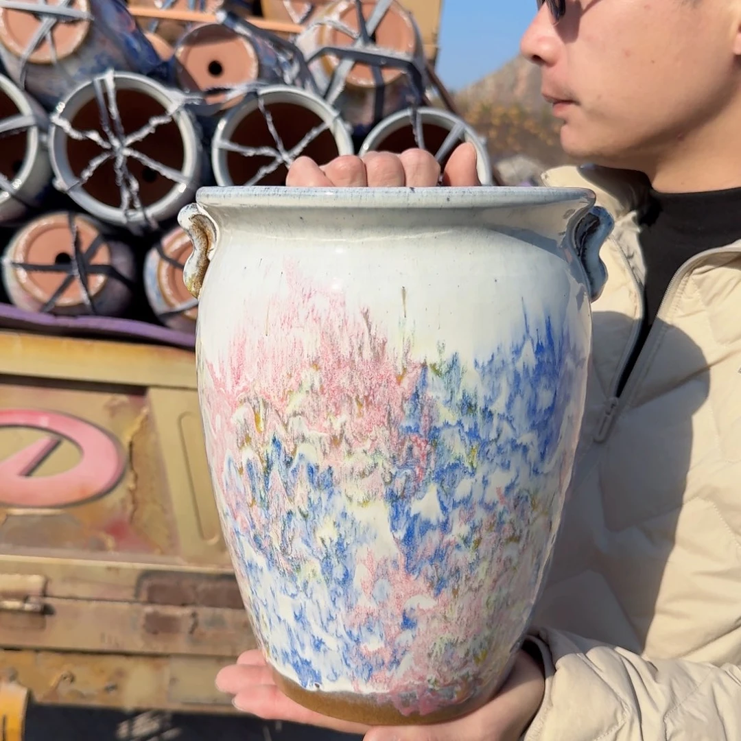 紫砂花盆口19高25（一个镇店之宝美人鱼釉