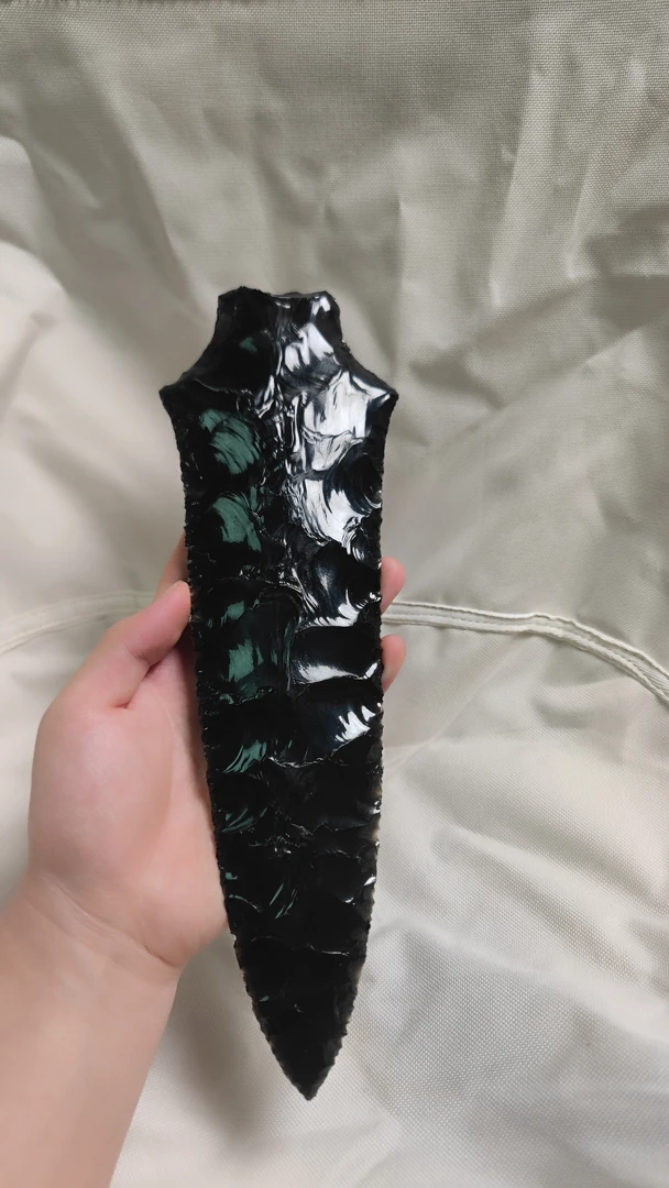 纯手工打制石刃创意