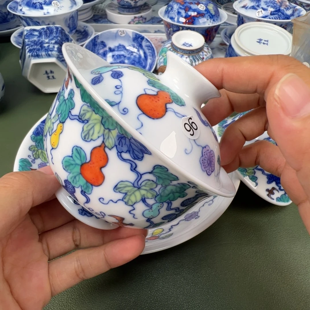 景德镇纯手工纯手绘茶具木木96