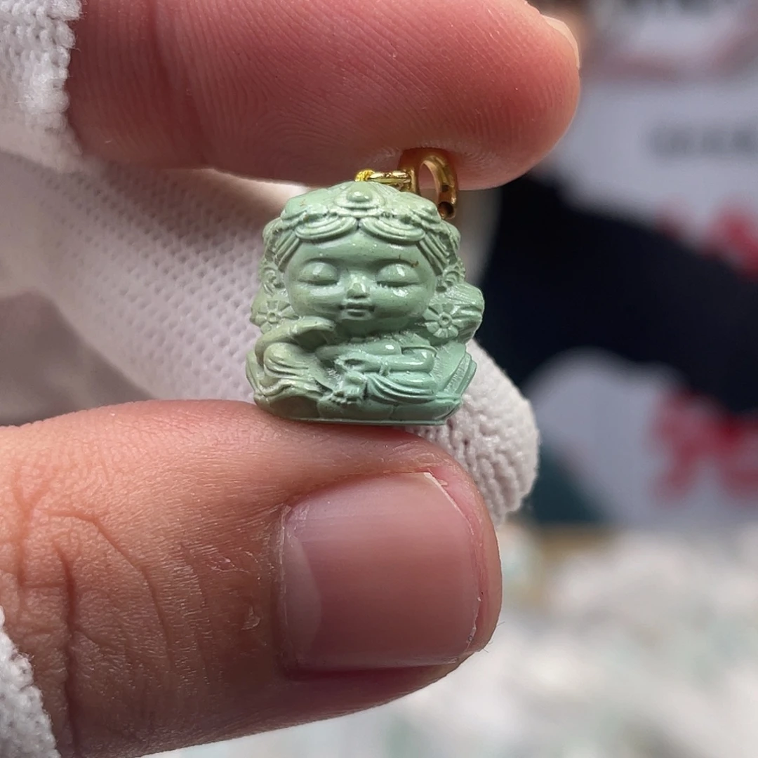 绿松石未镶嵌挂件