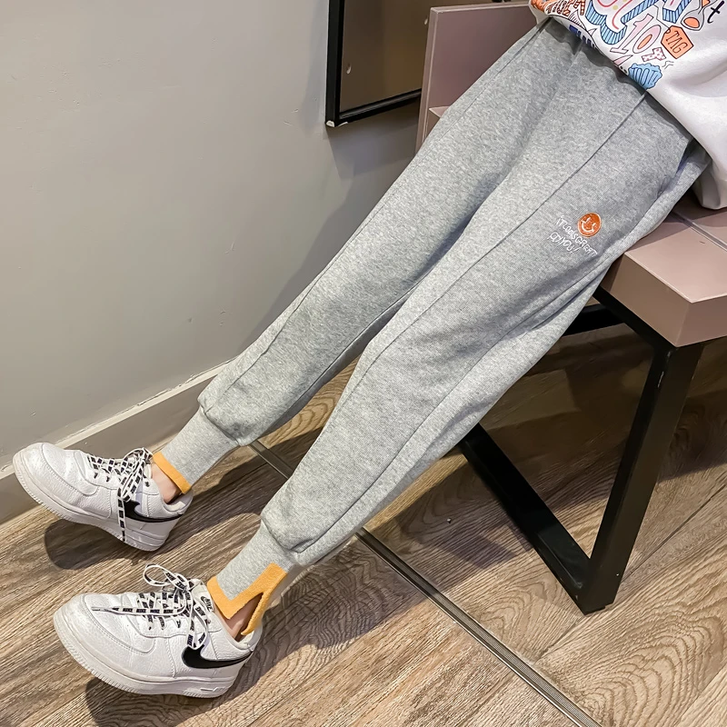 儿童裤子时尚春秋男女童束脚裤中大童秋装长裤外穿休闲运动裤