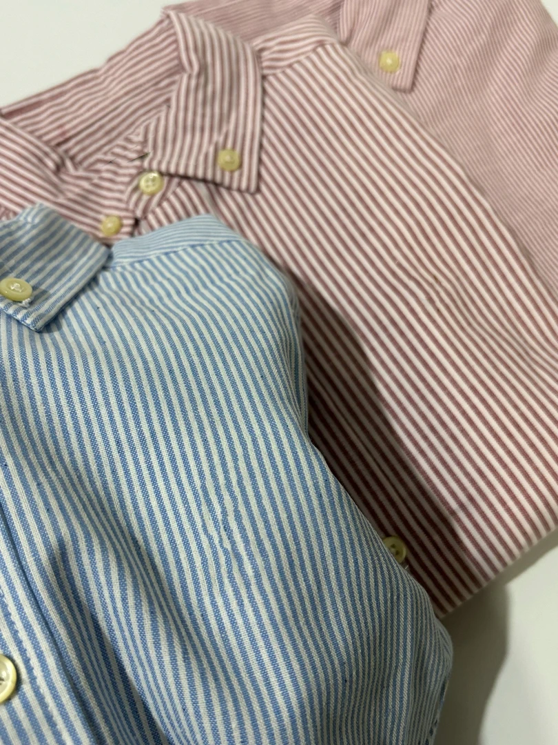 【豆乐推荐】儿童亲子小马家 条纹长袖衬衫