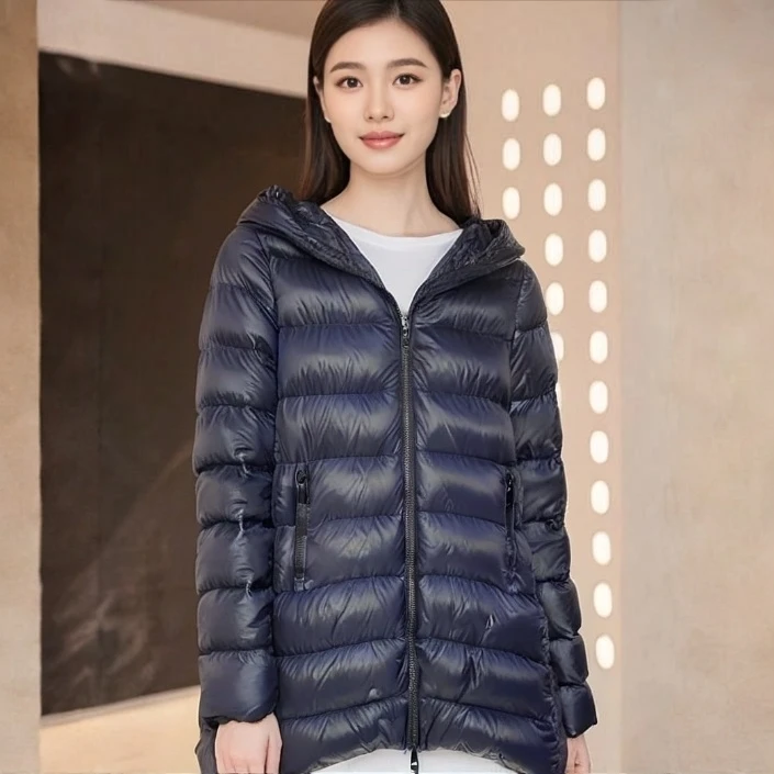 95新 MONCLER moncler羽绒服藏青色95新suyan版型