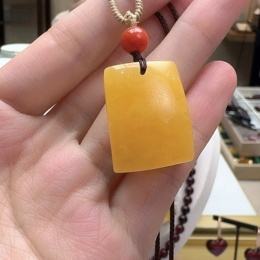 琥珀未镶嵌耳饰吊坠