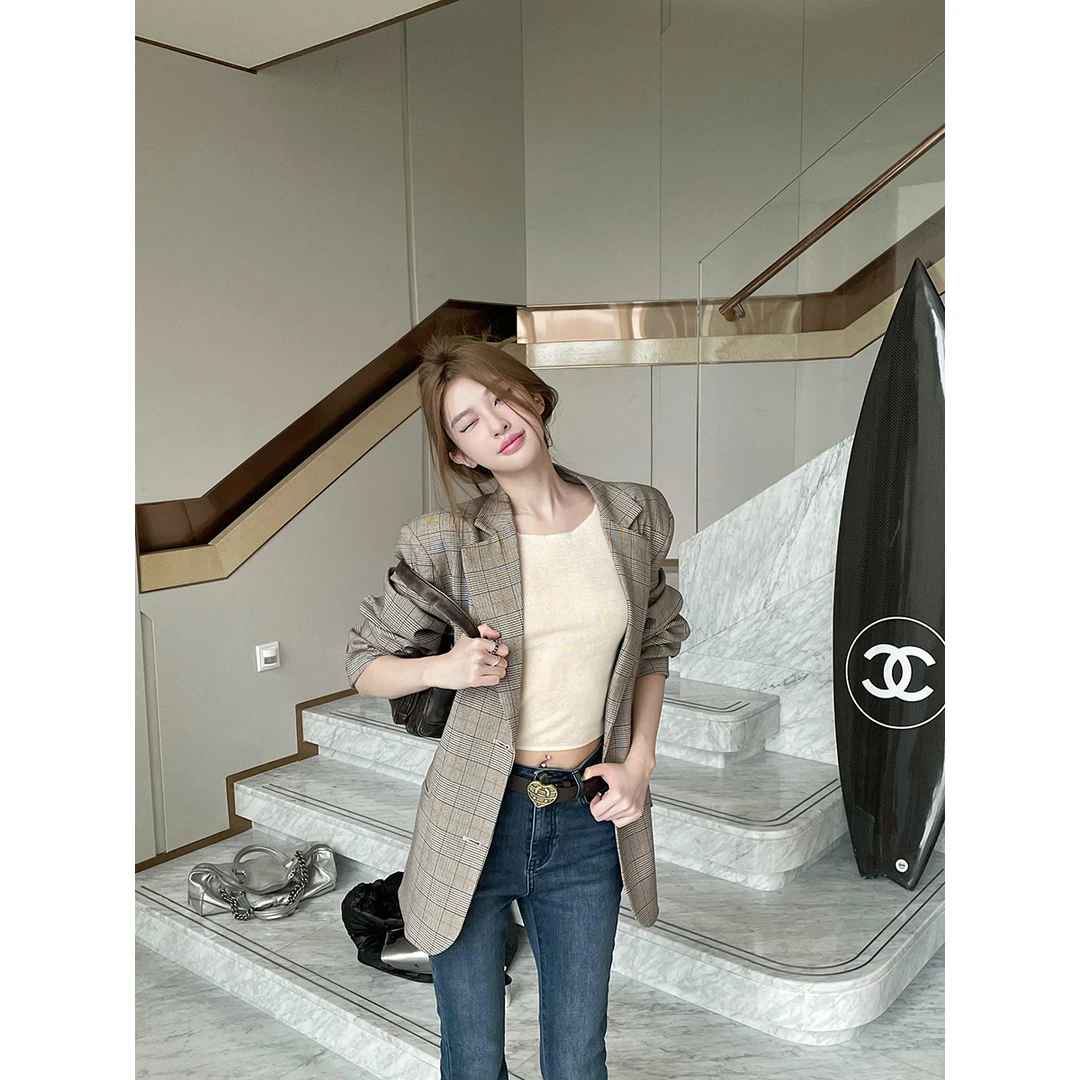 FORNI 复古千鸟格 法式时尚气质休闲不“无聊”的西装穿搭