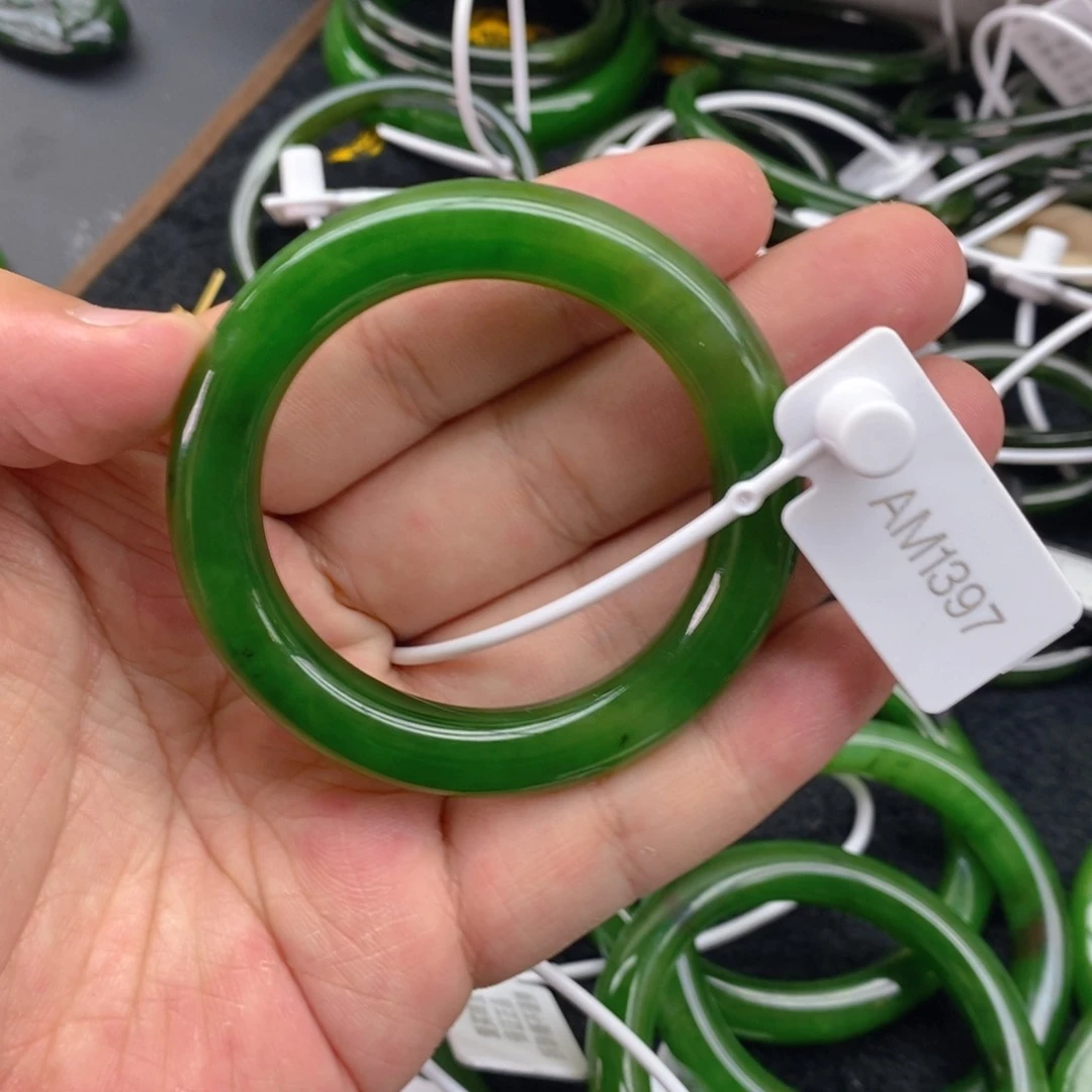 和田玉（碧玉）手镯未镶嵌47.6