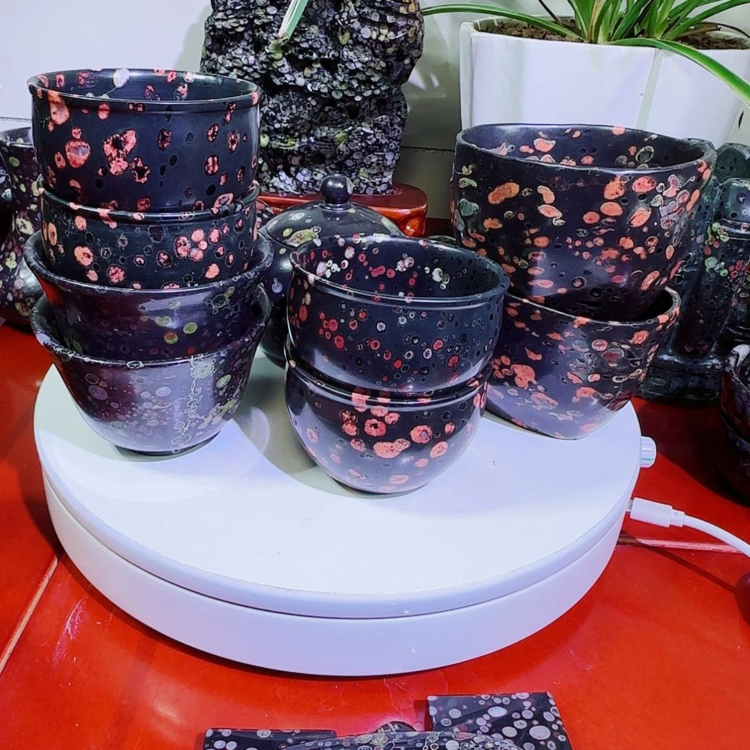 异***界梅花玉两壶八杯子