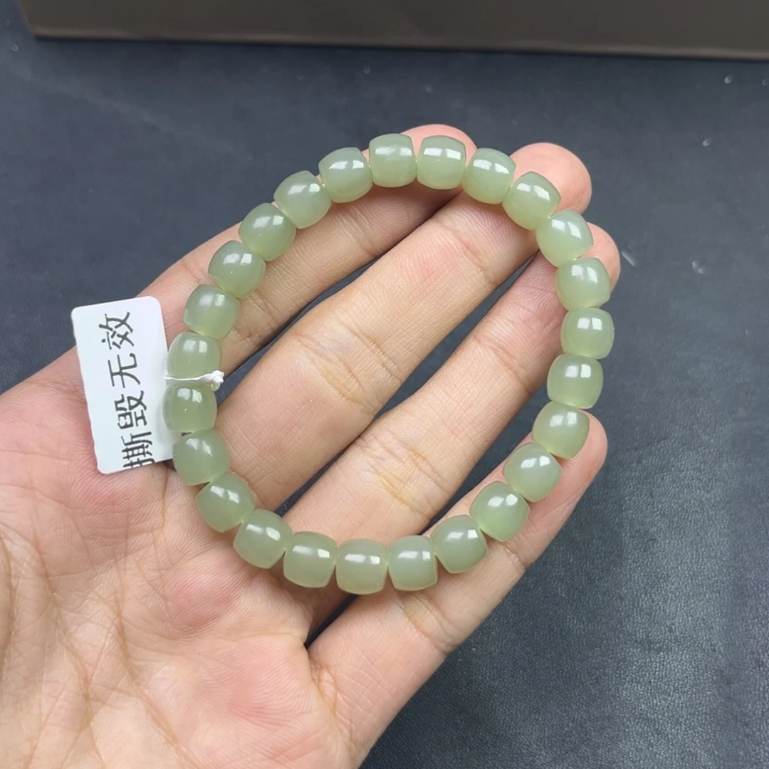和田玉颈饰未镶嵌多样性晴水直切珠卡8