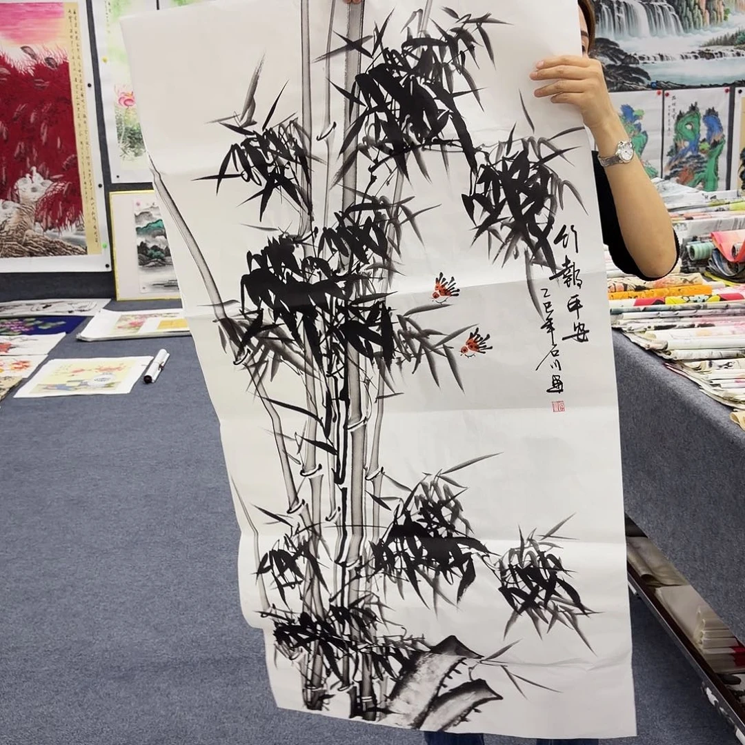 国画作品小姐姐放漏中