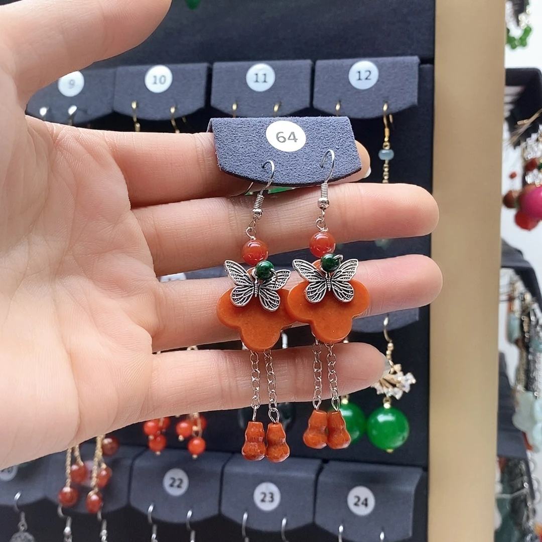 翡翠未镶嵌耳饰耳饰