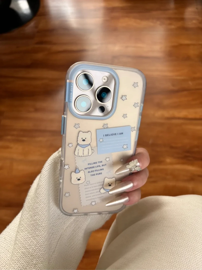 便利贴西高地磨砂适用于苹果17promax手机壳iPhone16可爱15防摔14