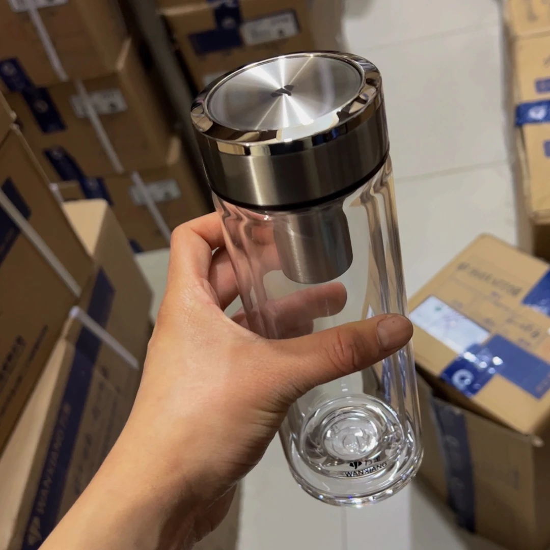 V48Rl双层玻璃杯370➕杯套