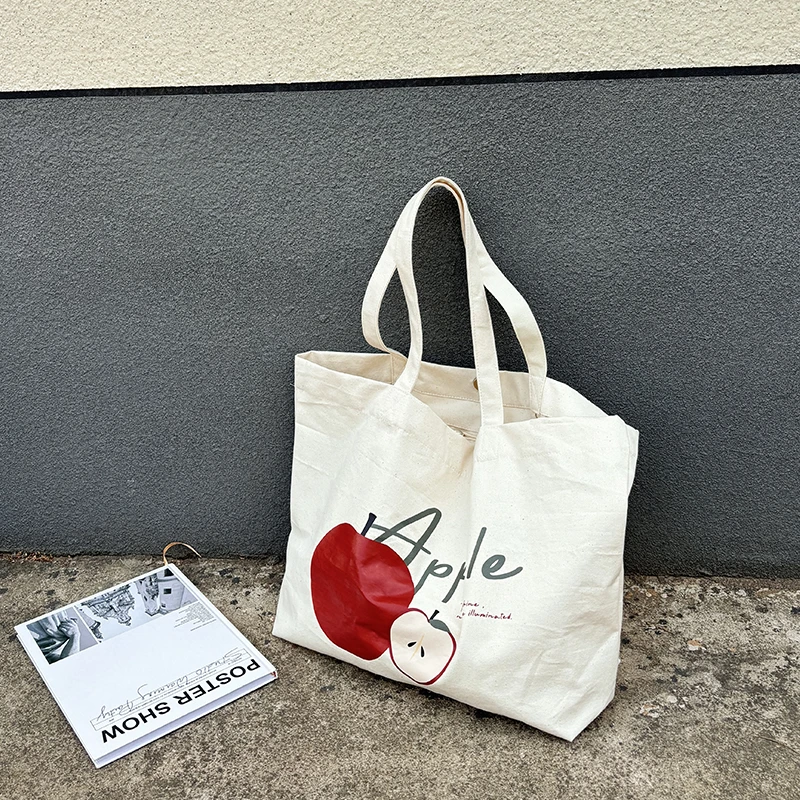 可爱风韩版单肩帆布包包女上班族简约休闲托特包通勤文艺百搭时尚