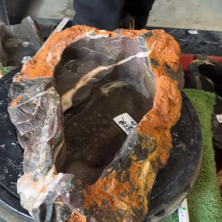 红陶金*换石头花盆