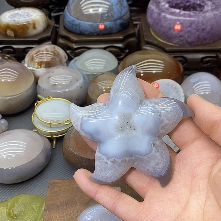 摆件紫晶未镶嵌海星