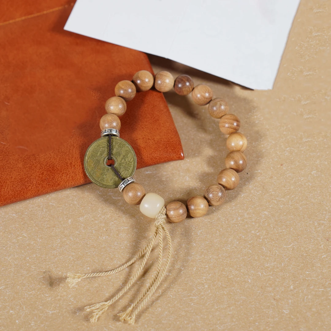 【造木东方】福利奶香木1.0单圈diy山鬼花钱手串好物推荐木雕