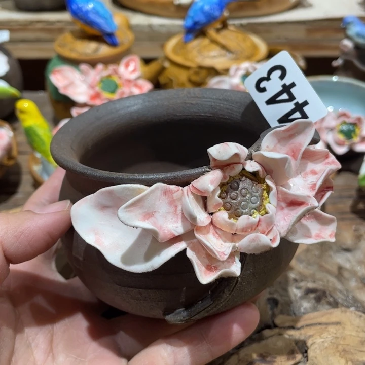 手工制作陶瓷茶具茶杯青蛙