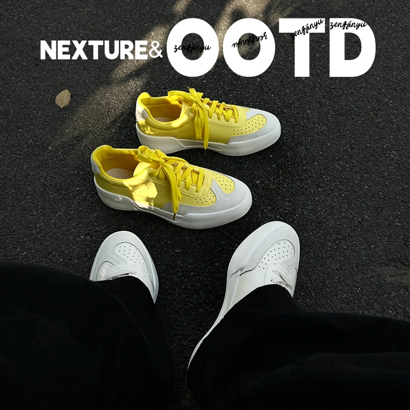NEXTURE 新款透气百搭品质小众板鞋男士秋季低帮美式运动休闲鞋潮