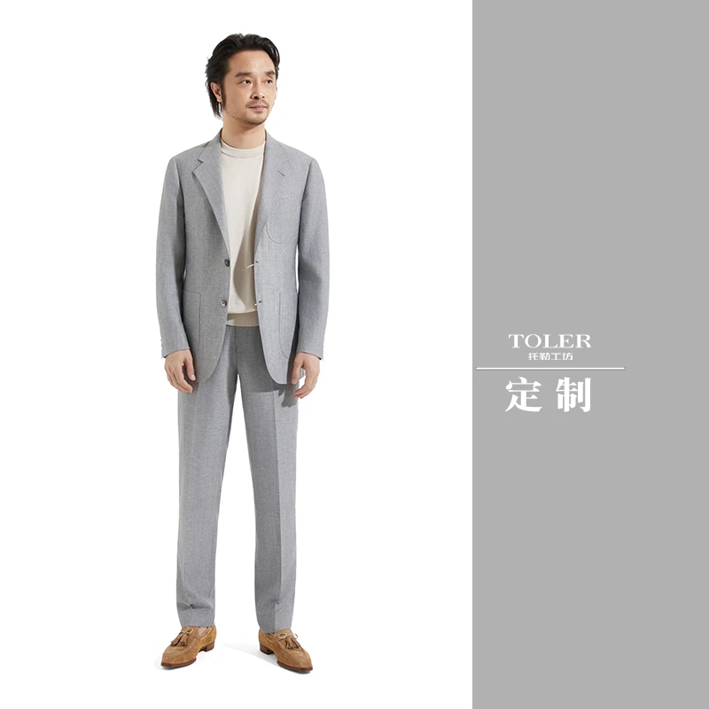 杰尼亚男士全衬手工西服西裤定制面料花色款式不限支持来图定制